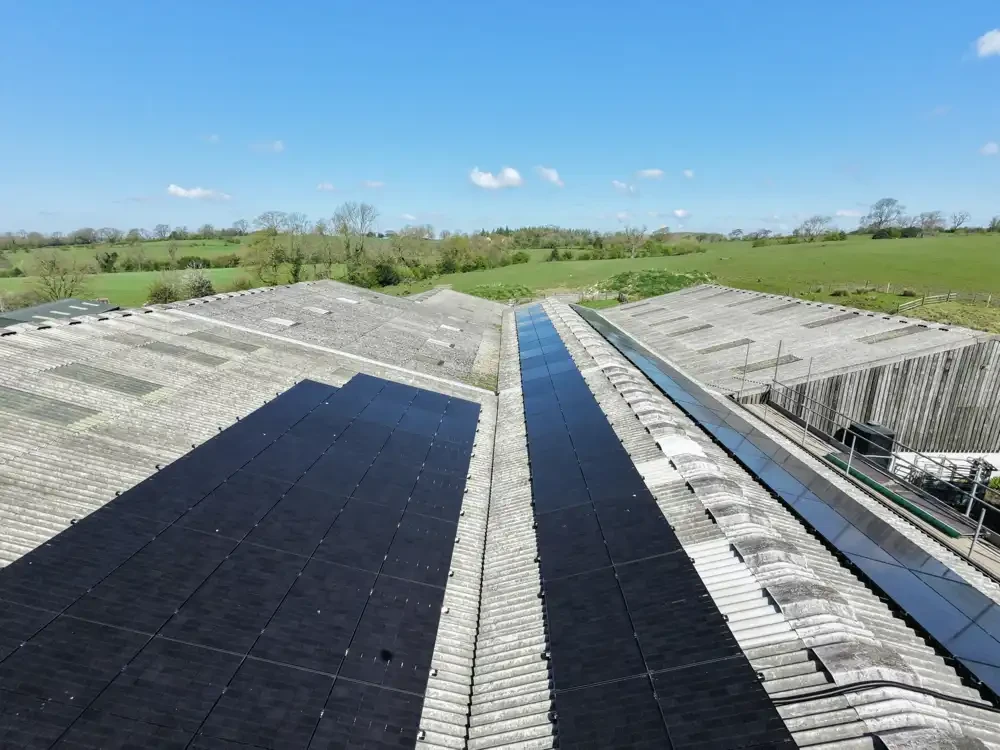 Solar panels on farm buildings