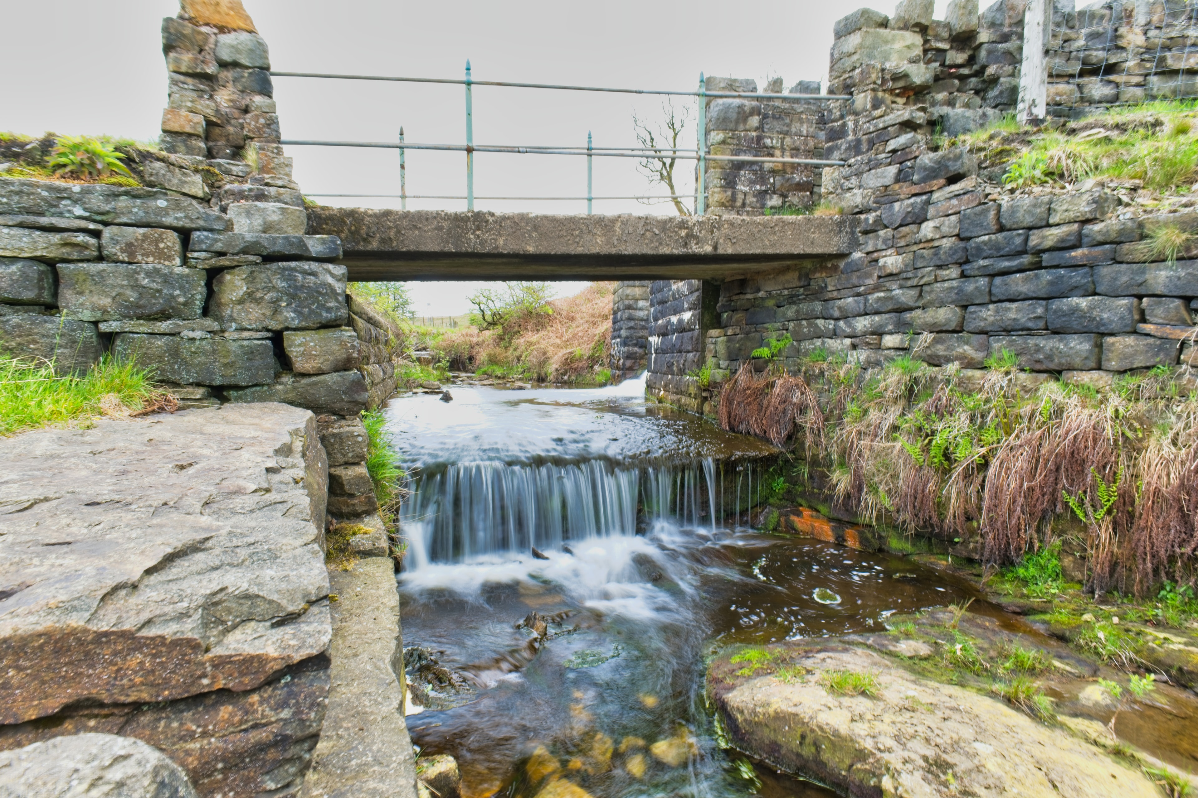 Small-scale crossflow hydro turbine on a farm watercourse